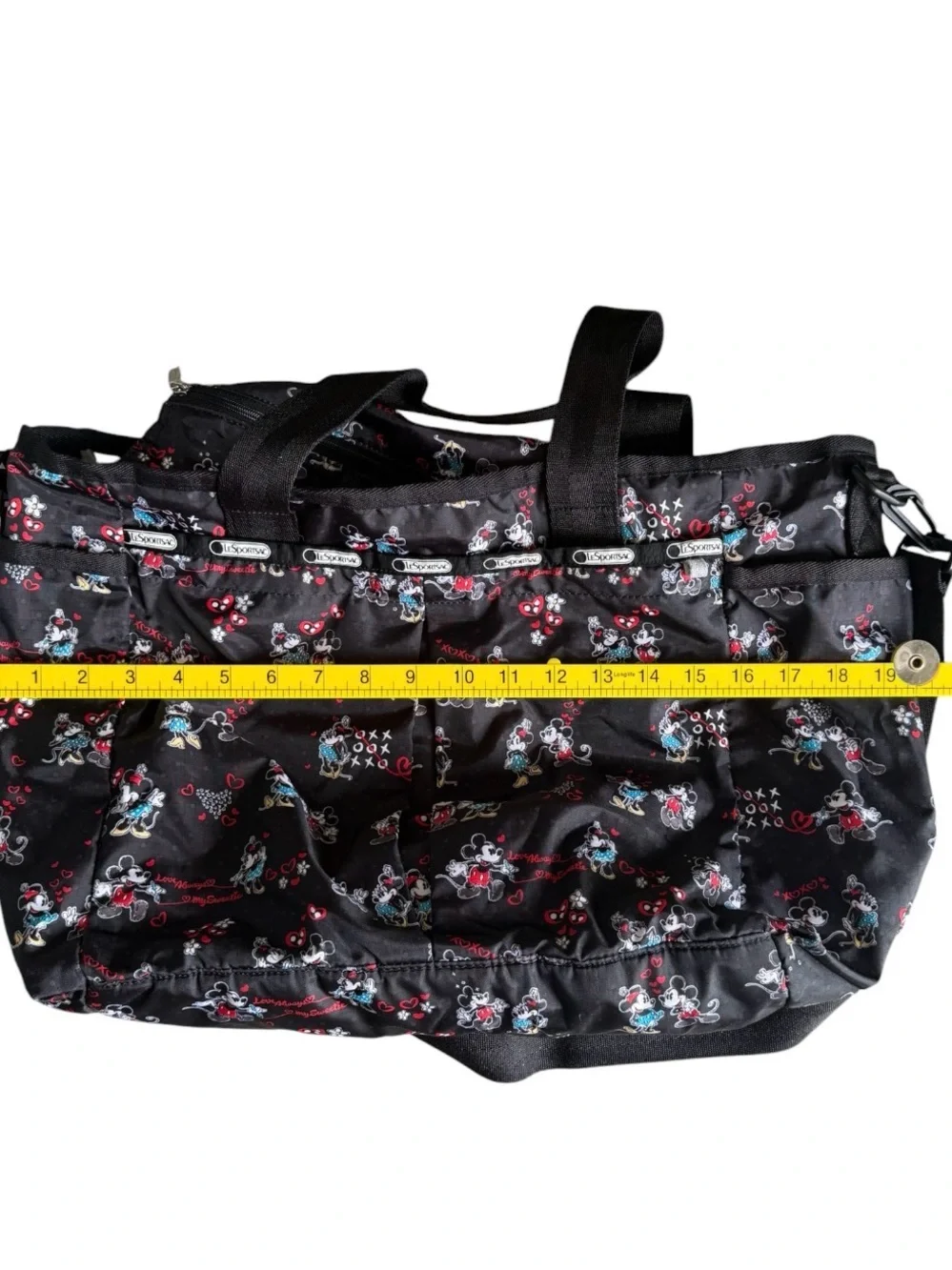 LeSportsac DIsney Mickey Loves Minnie Baby Black Diaper Baby Bag